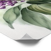 Lila Bloemen Art Print Poster (Hoek)