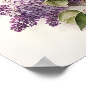 Lila Bloemen Art Print Poster (Hoek)
