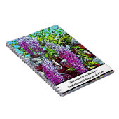 Lila bloemen bloeiende tuin notitieboek (Rechterzijde)