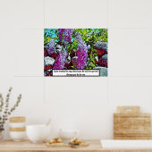 Lila bloemen bloeiende tuin poster (Keuken)