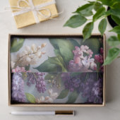 Lila Bloemen Botanische Waterverf Decoupage Tissuepapier (Geschenk)