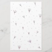 Lila bloemen briefpapier (Voorkant)