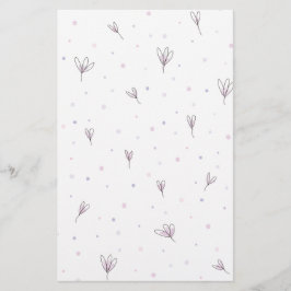 Lila bloemen briefpapier