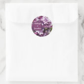 Lila Bloemen Bruiloft Favor Label Stickers (Tas)
