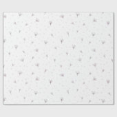 Lila bloemen cadeaupapier (Vlak)