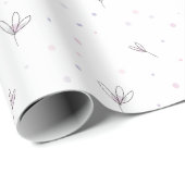 Lila bloemen cadeaupapier (Rol Hoek)