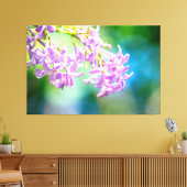 Lila bloemen canvas afdruk (Insitu (Woonkamer))