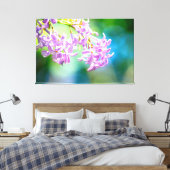 Lila bloemen canvas afdruk (Insitu (Slaapkamer))