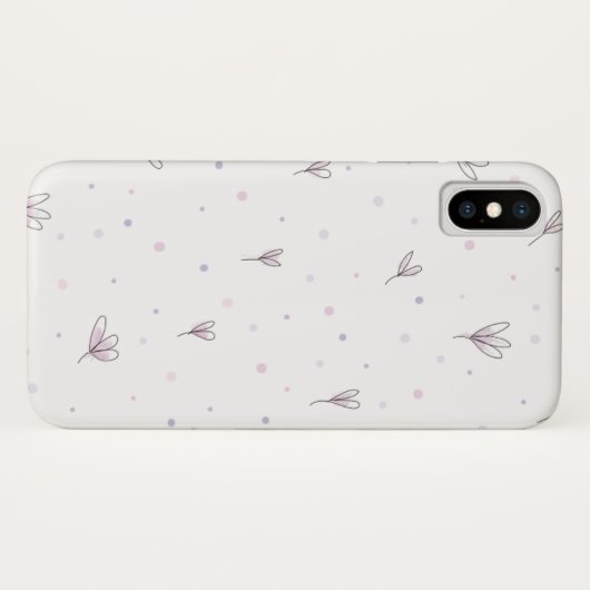 Lila bloemen Case-Mate iPhone case (Achterkant (horizontaal))
