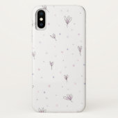 Lila bloemen Case-Mate iPhone case (Achterkant)