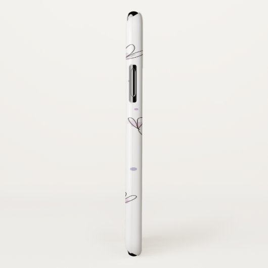 Lila bloemen Case-Mate iPhone case (Achterkant / rechts)