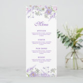 Lila Bloemen Classic Menu (Staand voorkant)