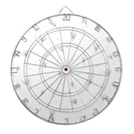 Lila bloemen dartbord