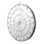 Lila bloemen dartbord (Voorkant Rechts)