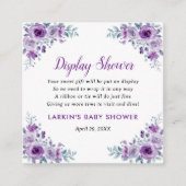 Lila Bloemen Display Douche Geen Cadeauverpakking  Informatiekaartje (Voorkant)