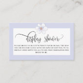 Lila Bloemen Display Douche Vrijgezellenfeest Informatiekaartje (Voorkant)