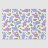 Lila bloemen en bladeren tissuepapier (Voorkant)