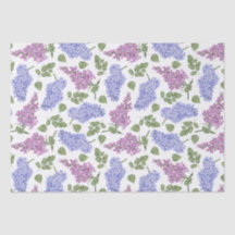 Lila bloemen en bladeren