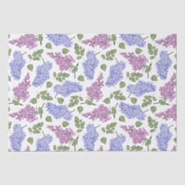 Lila bloemen en bladeren tissuepapier