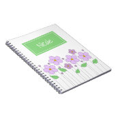 Lila Bloemen en Label Foto Notitieboek (Rechterzijde)