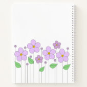 Lila Bloemen en Label Notitieboek (Achterkant)