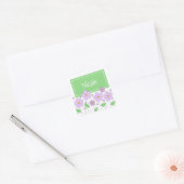 Lila Bloemen en Labels Sticker (Envelop)