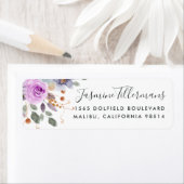 Lila bloemen | Etiket voor het kantooradres van Fl (Insitu)