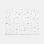 Lila bloemen fleece deken (Voorkant (Horizontaal))