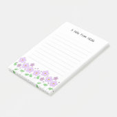 Lila Bloemen Gelijnd Papier Post-it Notities Post-it® Notes (Schuin)
