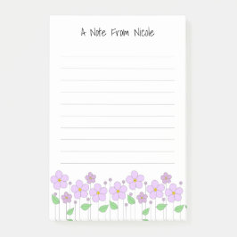 Lila Bloemen Gelijnd Papier Post-it Notities Post-it® Notes