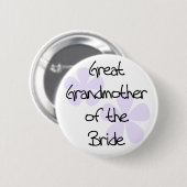 Lila bloemen Grootmoeder van Bride Ronde Button 5,7 Cm (Voorkant /achterkant)
