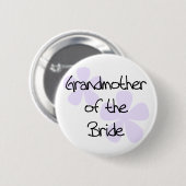 Lila bloemen grootmoeder van Bride Ronde Button 5,7 Cm (Voorkant /achterkant)