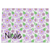 Lila Bloemen Grote Gift Bag Groot Cadeauzakje (Voorkant)