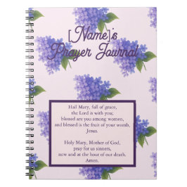 Lila bloemen - Hail Mary Journal Notitieboek