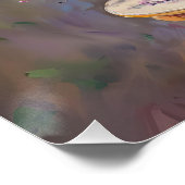 Lila bloemen in vaas perfect poster (Hoek)