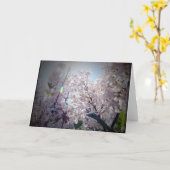 Lila bloemen kaart (Gele Bloem)