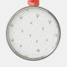 Lila bloemen keramisch Ornament