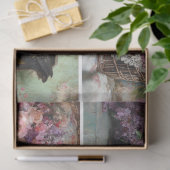 Lila Bloemen Kip Collage Decoupage Tissuepapier (Geschenk)