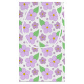 Lila Bloemen Kleine Gift Bag Klein Cadeauzakje (Achterkant)