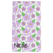 Lila Bloemen Kleine Gift Bag Klein Cadeauzakje (Voorkant)