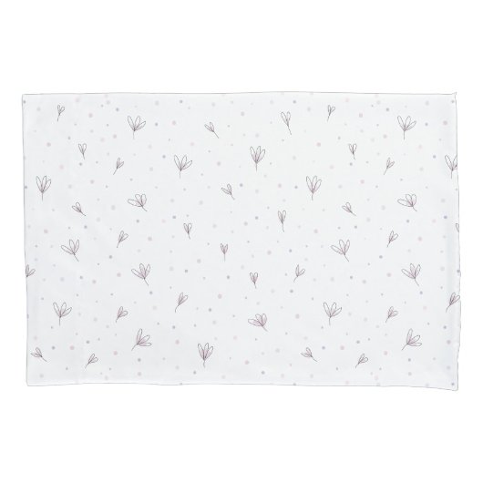 Lila bloemen kussensloop (Voorkant)