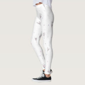 Lila bloemen leggings (Links)