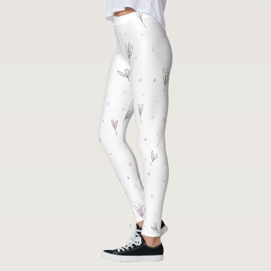 Lila bloemen leggings (Links)