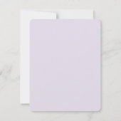 Lila bloemen Lijst bevestiging Kaart (Achterkant)