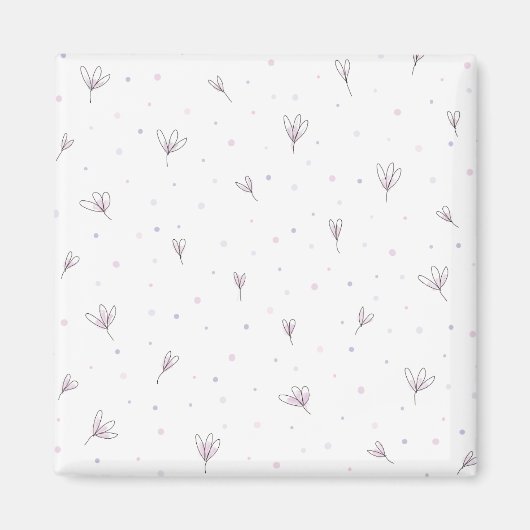 Lila bloemen magneet (Voorkant)