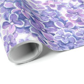 Lila bloemen met waterverf cadeaupapier (Rol Hoek)
