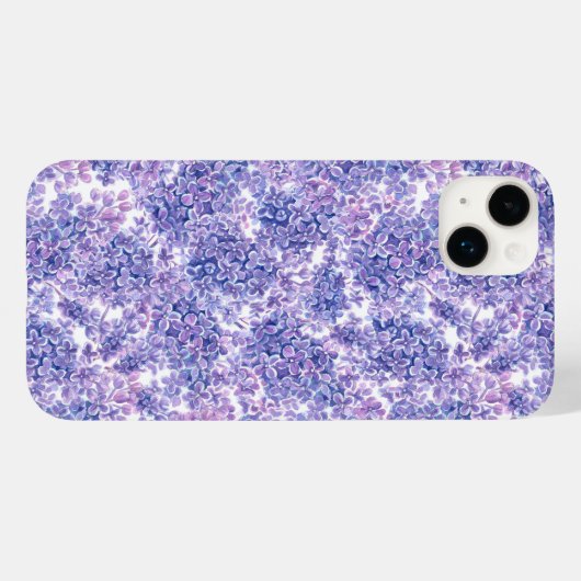 Lila bloemen met waterverf Case-Mate iPhone case (Achterkant (horizontaal))