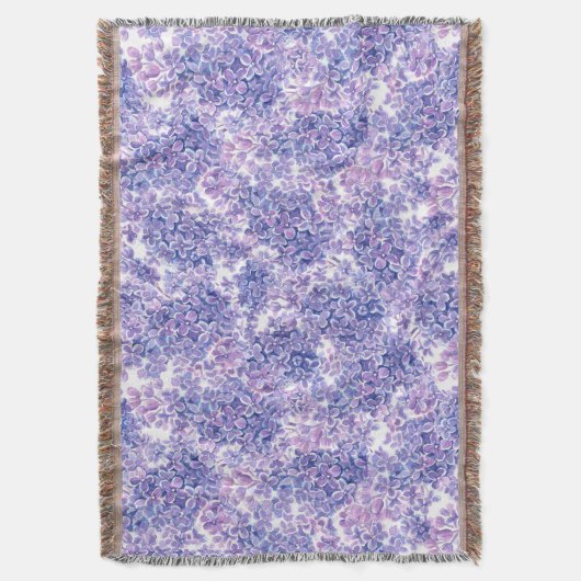 Lila bloemen met waterverf deken (Voorkant Verticaal)
