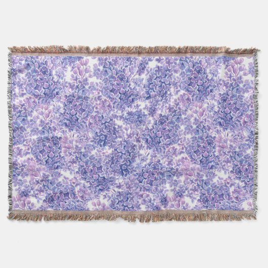Lila bloemen met waterverf deken (Voorkant)