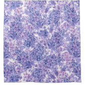 Lila bloemen met waterverf douchegordijn (Voorkant)